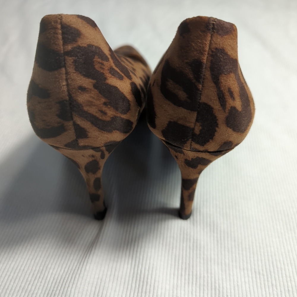 A New Day Brown Leopard Print Pumps Heels Women's Size 7.5‎ Gemm 3" - Picture 4 of 6
